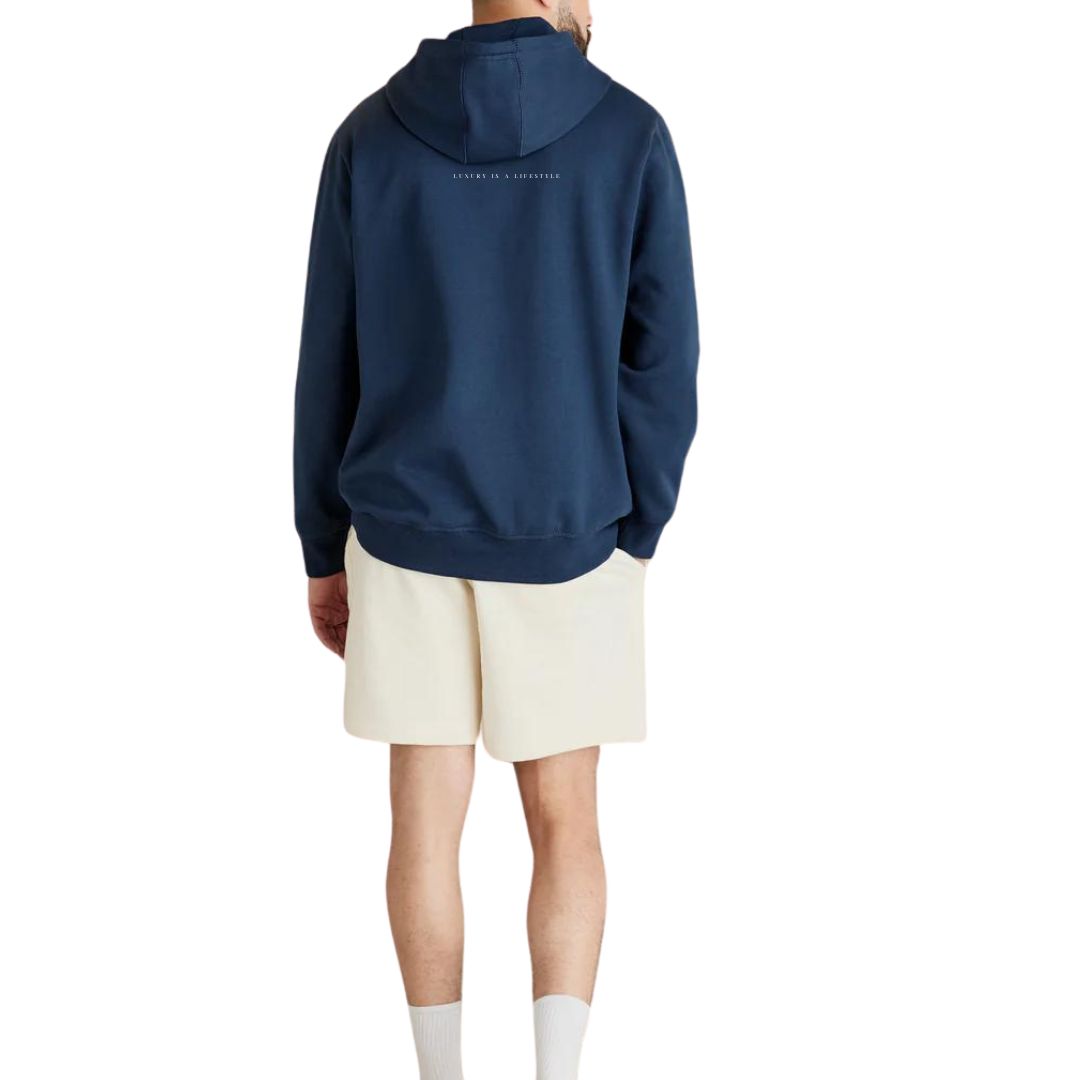 Kyushu Ocean Navy Hooded Sweatshirt