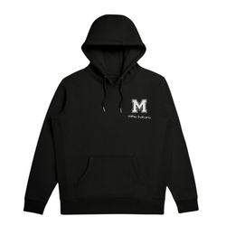 Kyushu Black Hooded Letterman Sweatshirt